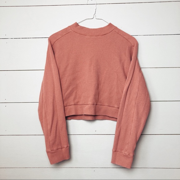 Forever 21 Tops - FOREVER 21 Cropped Waffle Mock Neck